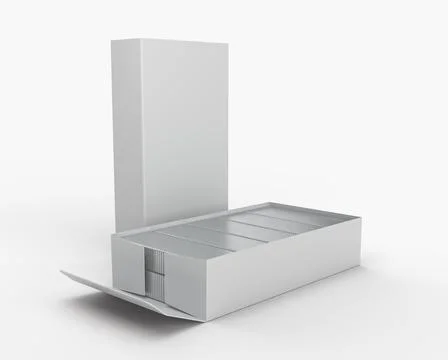 3D rendering of a box of staples isolated in the white background 스톡 일러스트