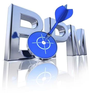 3D rendering of a BPM icon Stock Illustration