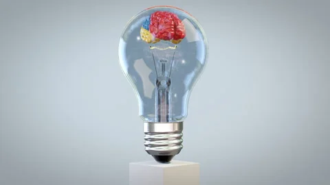 3D rendering of a brain rotating inside ... | Stock Video | Pond5