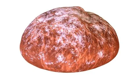 3D Rendering Bread on White Stock Illustration
