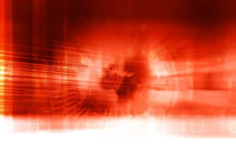 A 3d rendering of Breaking news background, red theme backdrop with world map Stock Illustration