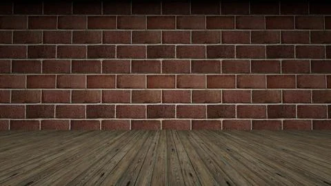 3d rendering of a brick wall frontal view Stock Illustration