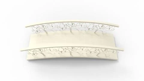 3d rendering of a a bridge isolated in a bright studio background Ilustración de archivo