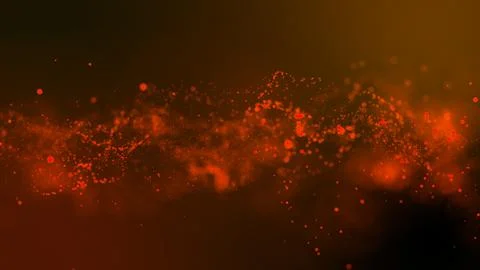 3D rendering of bright abstract cloud from particle structure Stock-Illustration