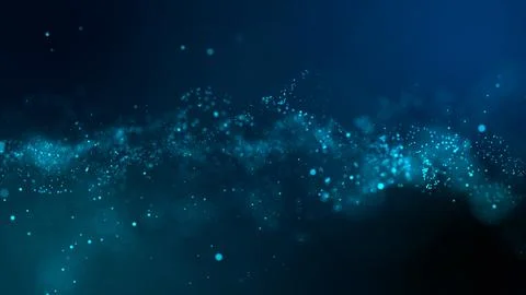 3D rendering of bright abstract cloud from particle structure Stock Illustration