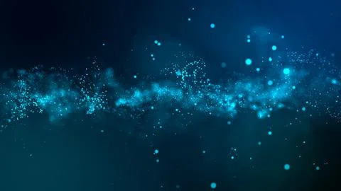 3D rendering of bright abstract cloud from particle structure Stock Illustration