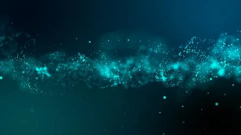 3D rendering of bright abstract cloud from particle structure Stock Illustration