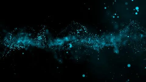 3D rendering of bright abstract cloud from particle structure 스톡 일러스트