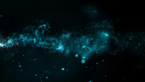 3D rendering of bright abstract cloud from particle structure Stock Illustration