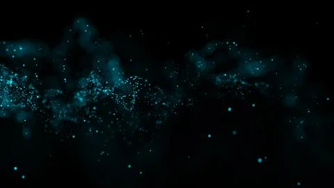 3D rendering of bright abstract cloud from particle structure Illustrazione stock