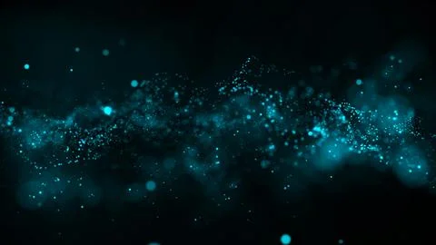 3D rendering of bright abstract cloud from particle structure Illustrazione stock