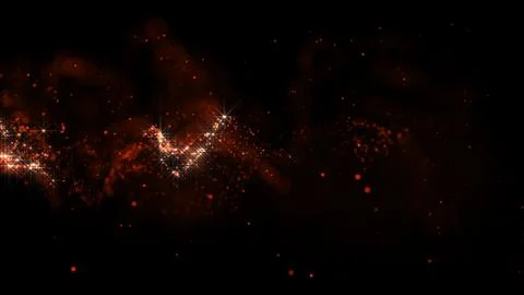 3D rendering of bright abstract cloud from particle structure Stock Illustration