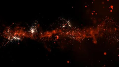 3D rendering of bright abstract cloud from particle structure Illustrazione stock