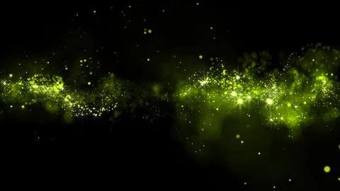 3D rendering of bright abstract cloud from particle structure Stock Illustration
