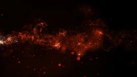 3D rendering of bright abstract cloud from particle structure Stock Illustration