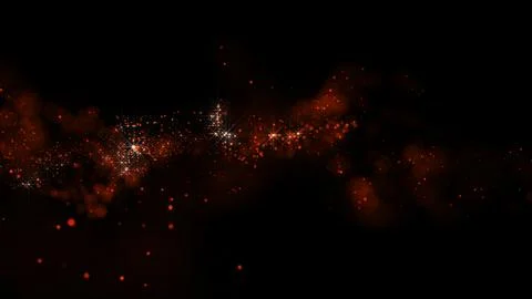 3D rendering of bright abstract cloud from particle structure Stock Illustration