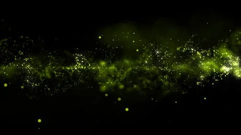 3D rendering of bright abstract cloud from particle structure Stock Illustration