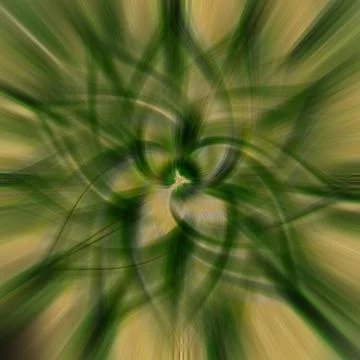 3D rendering of a bright green abstract spiral background Illustrazione stock