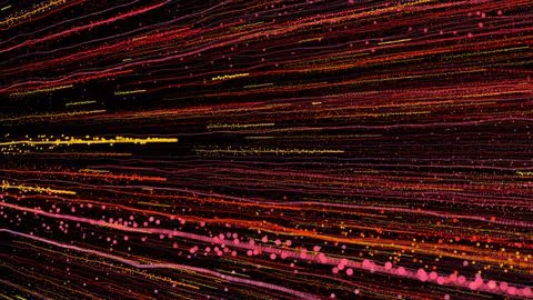 3D rendering of bright multi-colored particles Stock Illustration