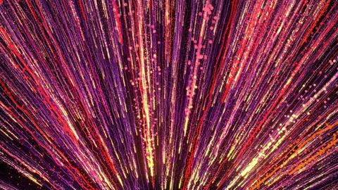 3D rendering of bright multi-colored particles 스톡 일러스트