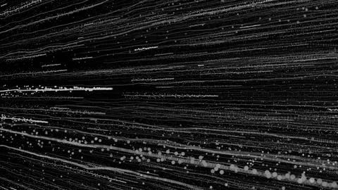 3D rendering of bright particles fill the space with jets of energy and light Stock Illustration