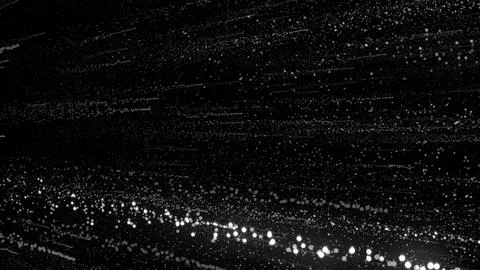 3D rendering of bright particles fill the space with jets of energy and light Stock Illustration