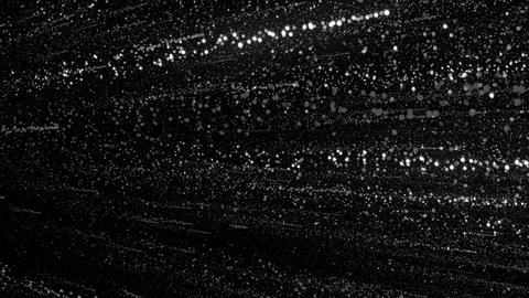 3D rendering of bright particles fill the space with jets of energy and light Stock Illustration