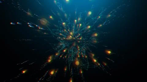 3D rendering of bright spots in the background of astrological elements Stockillustratie