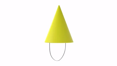 3D rendering of a bright yellow cone on a simple background Stock-Footage 286148522