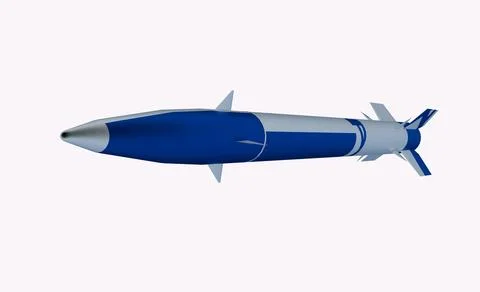 3D Rendering of a brimstone missile suitable for military Stock Illustration