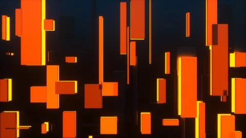 3d rendering of the broadcast rectangles 库存插图