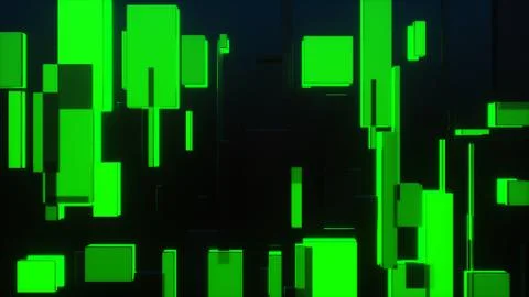 3d rendering of the broadcast rectangles 库存插图