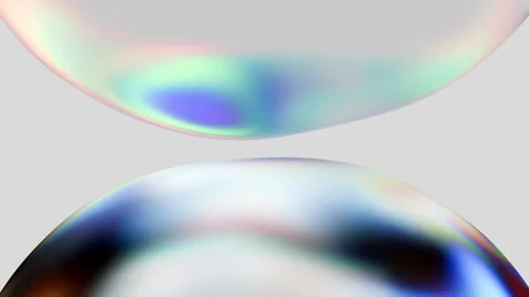 3D rendering bubbles gracefully interact in abstract space Stock Footage 332420069