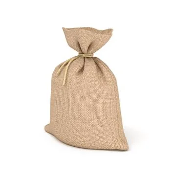 3d rendering of burlap bag isolated on white background Stock Illustration