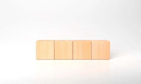 3d rendering business concept minimal as group of wood cube for your text 스톡 일러스트