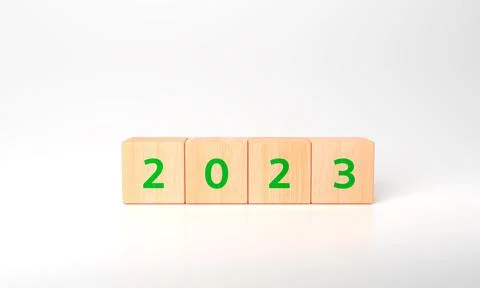 3d rendering of Business plan or Happy new year in 2023 concept for business イラスト素材