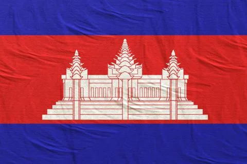 3d rendering of Cambodia flag Stock Illustration