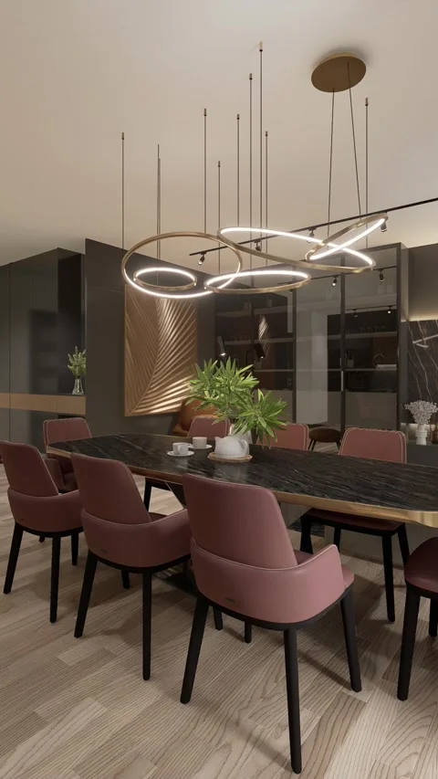 3D-rendering. The camera flies over a modern studio apartment. Stock Footage 266993794