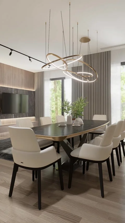 3D-rendering. The camera flies over a modern studio apartment Stock Footage 270214145