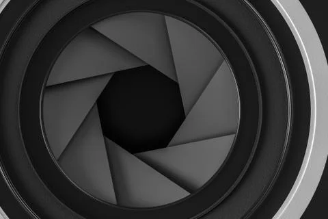 3d rendering, camera lens in a dark studio background イラスト素材