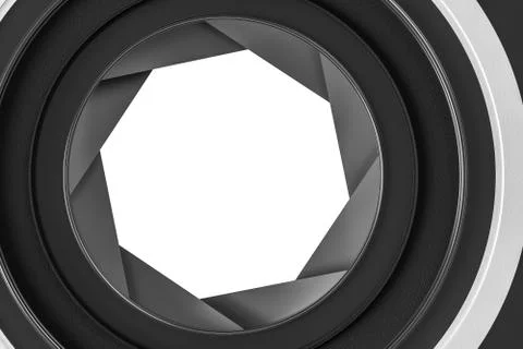 3d rendering, camera lens in a dark studio background イラスト素材