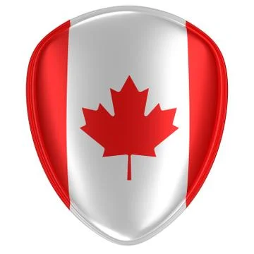 3d rendering of a Canada flag icon. Stock Illustration