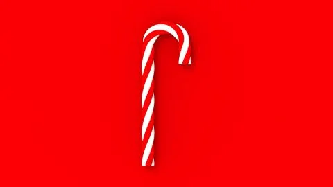 3d rendering of a candy cane isolated in studio background Stock Illustration