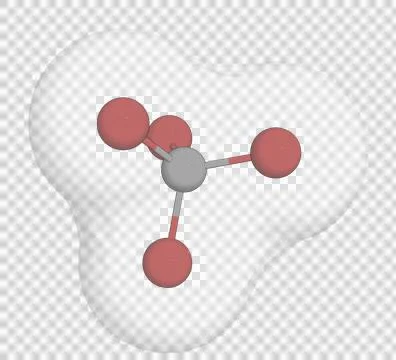 3D rendering of Carbon Tetrabromide over a transparent background. Stock Illustration