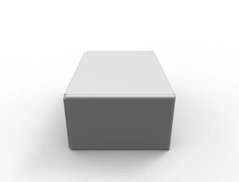 3d rendering of a cardboard white box isolated in white background 3d rend... Foto stock