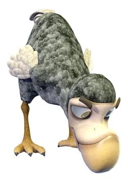 3D rendering cartoon dodo bird isolated on white background Stock Illustration