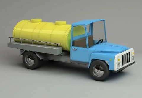 3d rendering of cartoon funny retro style car. Stock Illustration