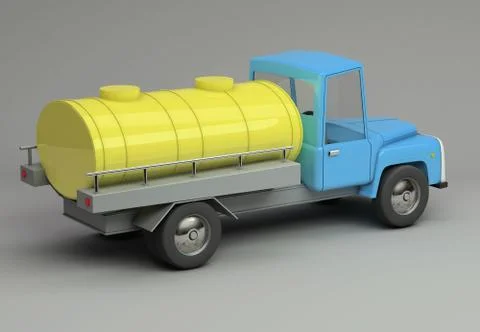 3d rendering of cartoon funny retro style car. Stock-Illustration