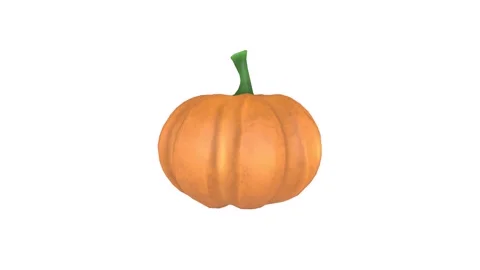 3D rendering of a carved pumpkin with a spooky face at Halloween Stock-Footage 285671572