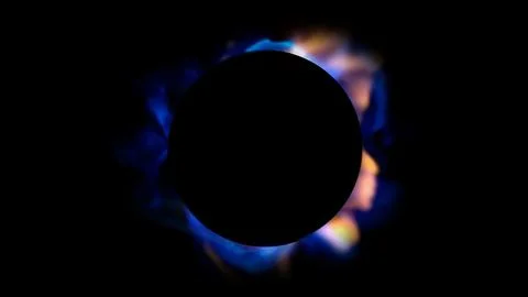 3D rendering of the central composition of energy flows emanating from the .. Stock-Illustration